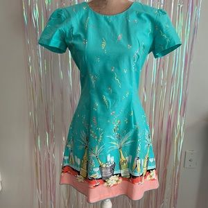 Bernie Dexter Champagne Party dress, turquoise Medium